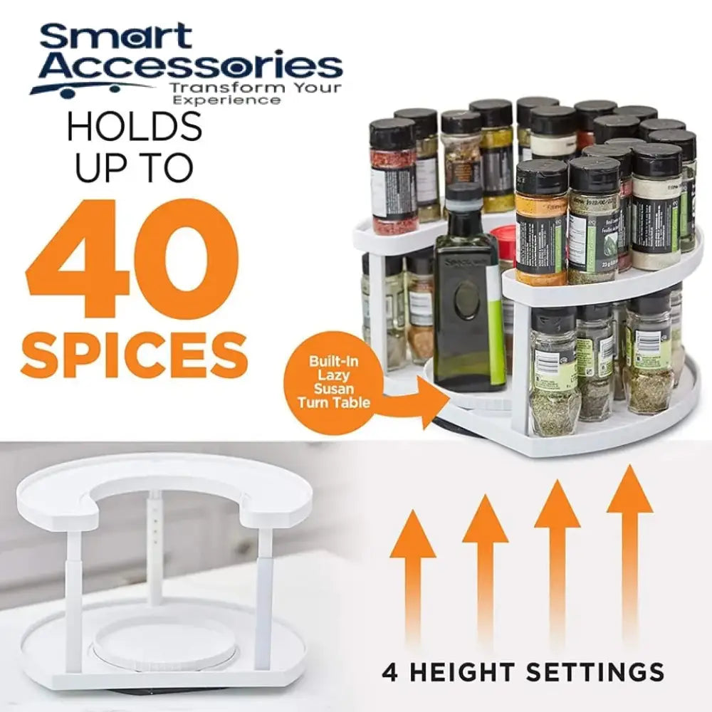 New Rotating Adjust Extendable Spice Bottle Storage Rack