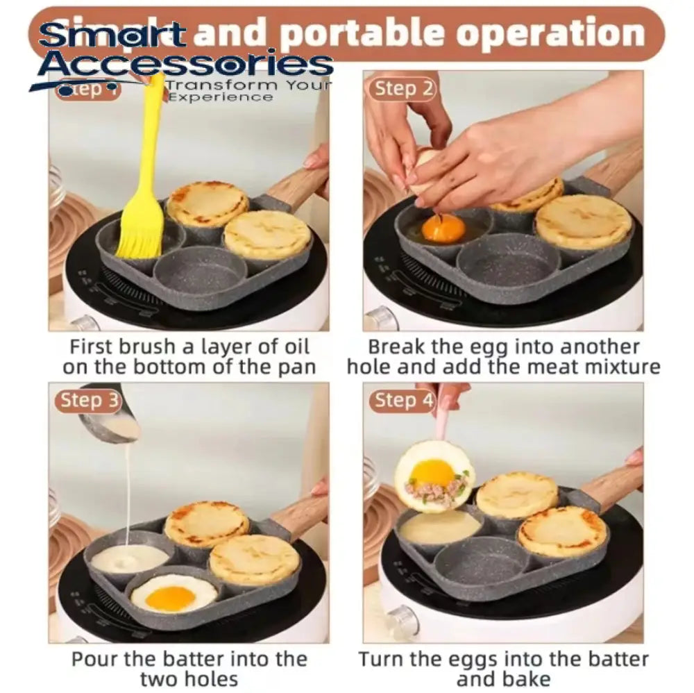 Nonstick Four Portion Frying Pan