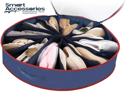 Pack Of 12 Shoes Organizer Round Shaped Space Saver Light Weight Bag