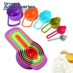 Pack Of 6 - Measuring Cup & Spoon Set Multicolor