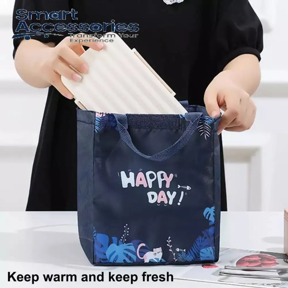 Portable Cartoon Lunch Bag Insulated Thermal Box (Random)