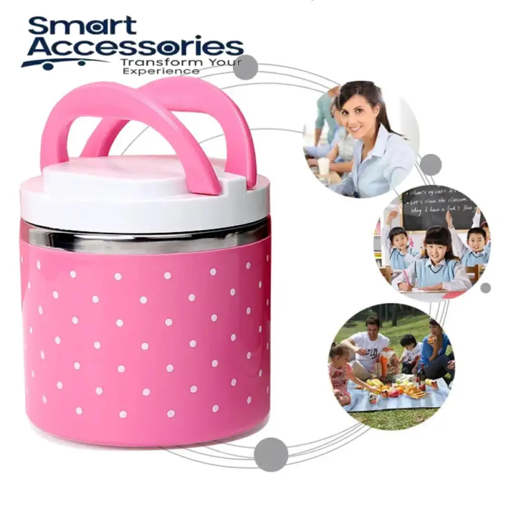 Portable Dotted Tiffin Box Stainless Steel Bento Student Lunch