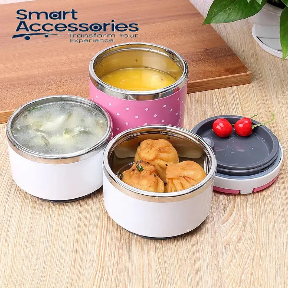 Portable Dotted Tiffin Box Stainless Steel Bento Student Lunch