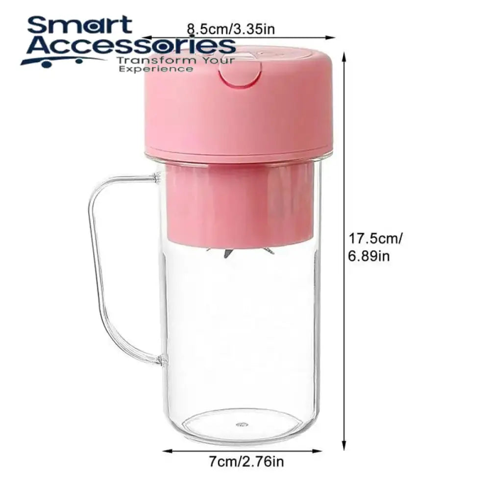 Portable Rechargeable Juice Blender With Straw.