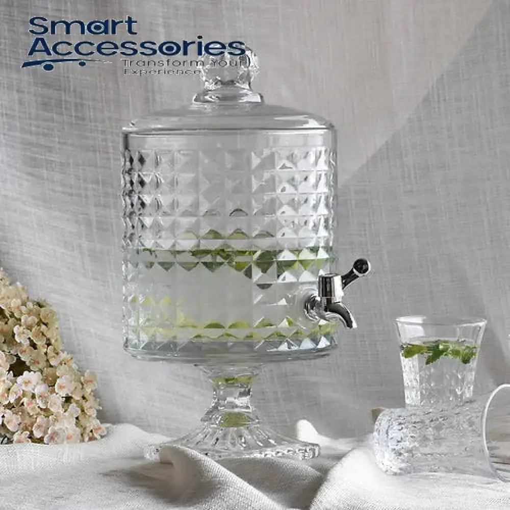 Premium 4.5 Ltr Footed Glass Beverage Dispenser