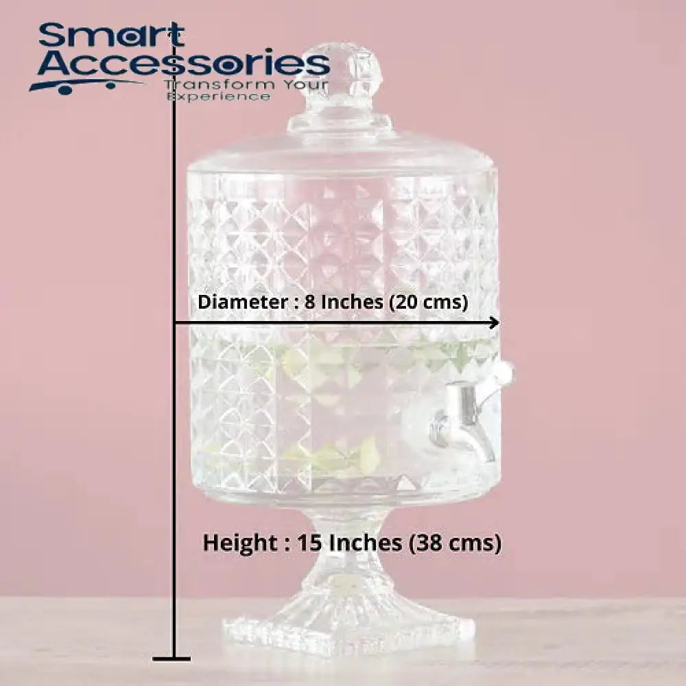 Premium 4.5 Ltr Footed Glass Beverage Dispenser