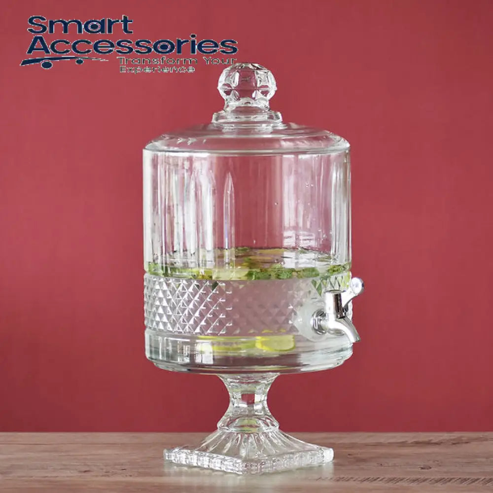 Premium 4.5 Ltr Footed Glass Beverage Dispenser