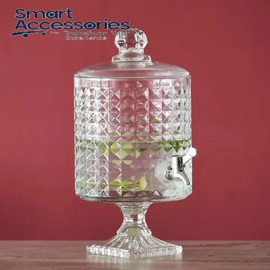 Premium 4.5 Ltr Footed Glass Beverage Dispenser With Tap