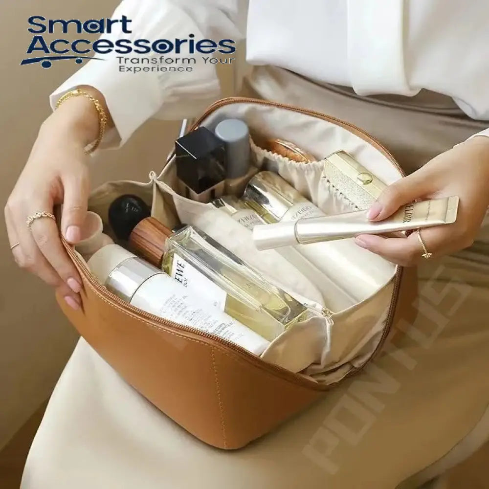 Pu Portable Travel Cosmetic Storage Bag