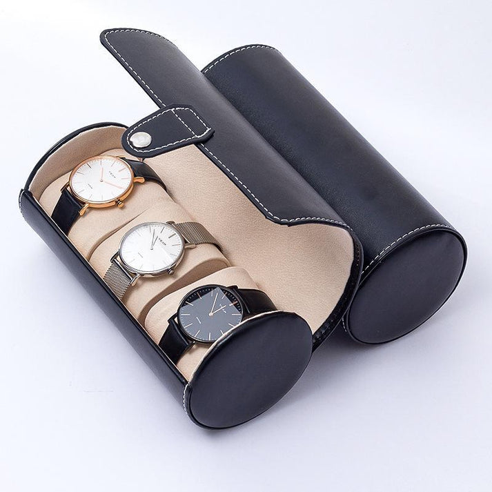 3 Slot Leather Watch Box