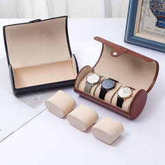 3 Slot Leather Watch Box