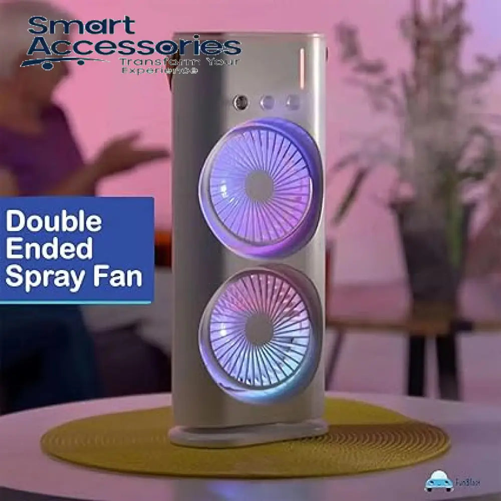 Rechergable Dual Head Tower Mist Fan