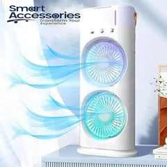 Rechergable Dual Head Tower Mist Fan