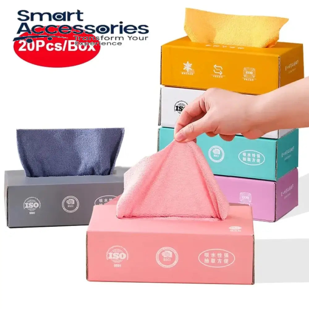 Reusable Pack Of 20Pcs/Box Microfiber Towel Absorbent Kitchen Cleaning Dishcloths 2 Boxes (40