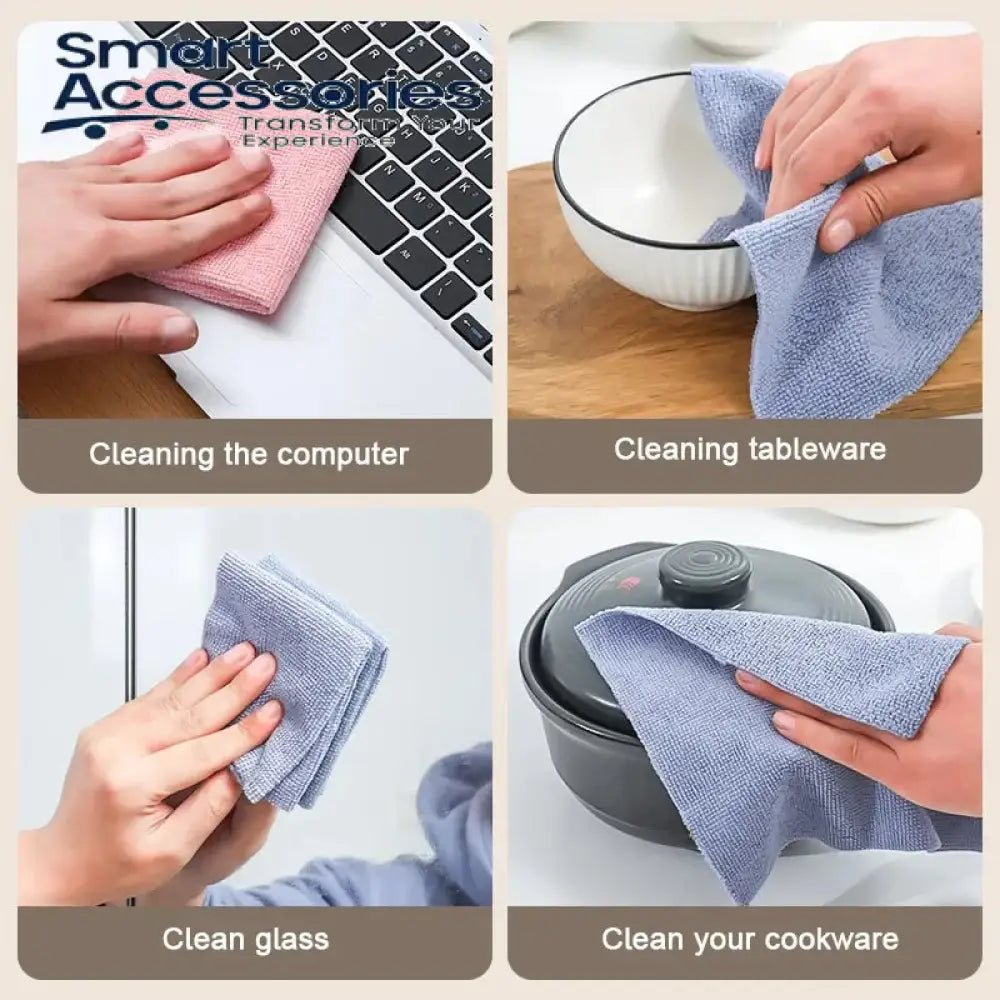 Reusable Pack Of 20Pcs/Box Microfiber Towel Absorbent Kitchen Cleaning Dishcloths