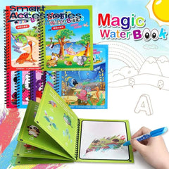 Reusable Water Magic Painting Book (Free Magical Pens)