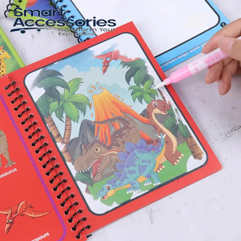 Reusable Water Magic Painting Book (Free Magical Pens)