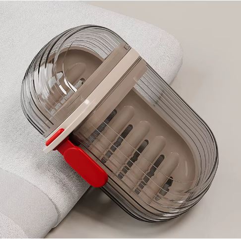 1Pc Leakproof Travel Soap Dish With Lid - Draining Soap Bar Holder - Travel Soap Container