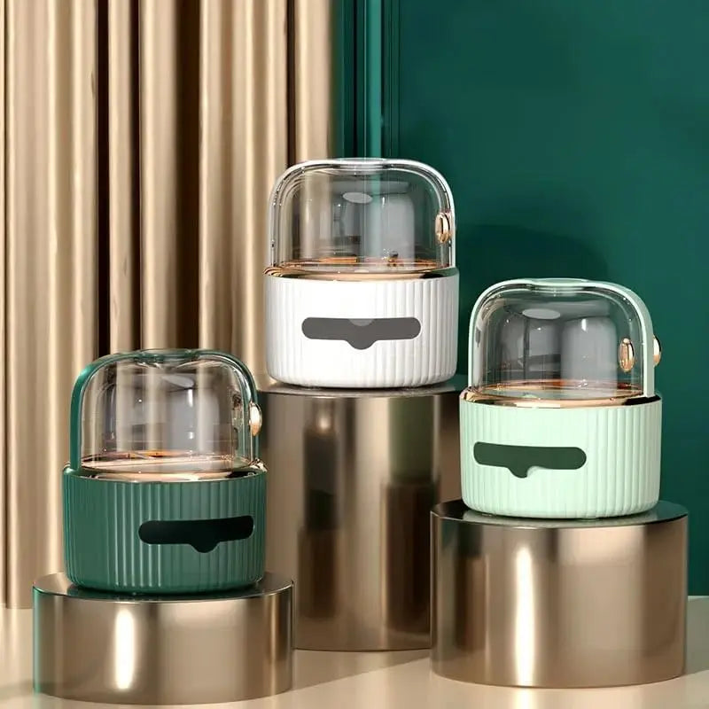 Modern Luxury Tissue Box + Multipurpose Organizer With Acrylic Door