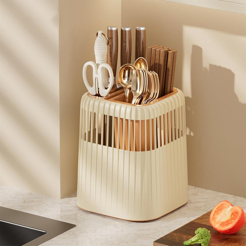 Multifunctional Drainage Kitchen Cutlery & Knife Storage Rack