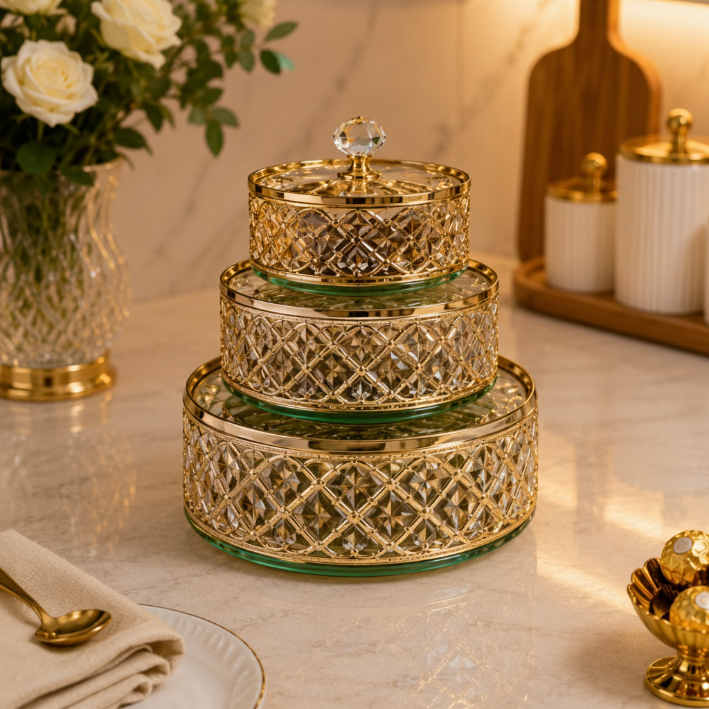 Elegant Goldluxa 3-Pieces Multipurpose Set