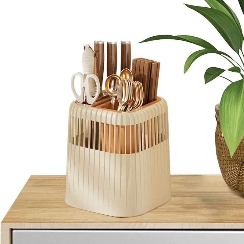 Kitchen Knife Rack Drainage Cutlery Holder & Utensil Organizer
