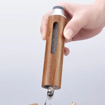 Portable Wooden amAnti-Ash Cigarette Holder & Mini Ashtray