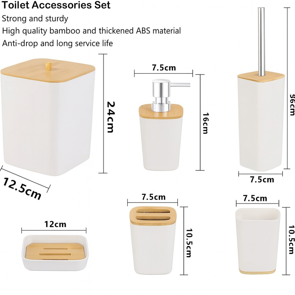 6-Piece's Bathroom Accessories Set