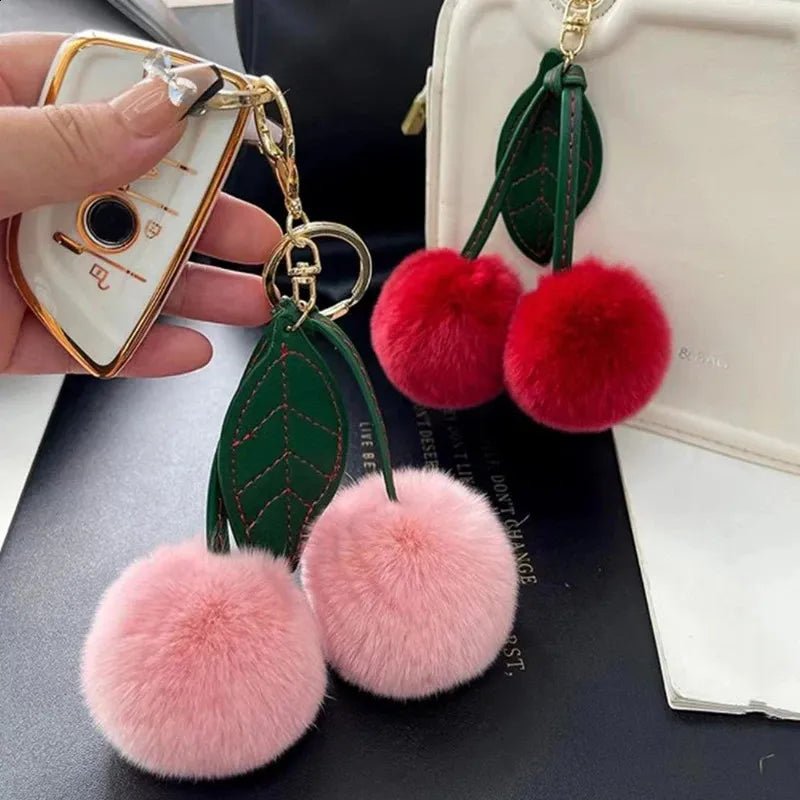 Multipurpose Usable Push Cherry Toy Keychain