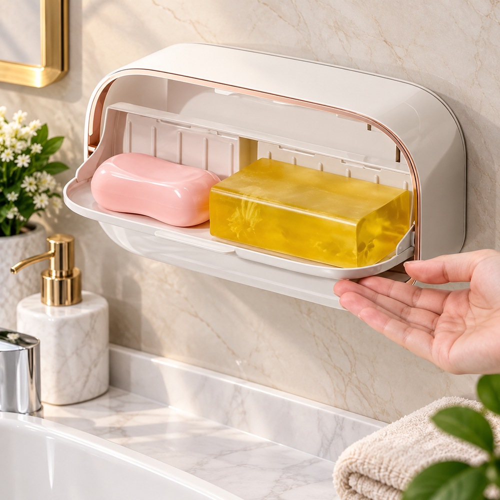 Double Grid Wall Mounted Soap Holder