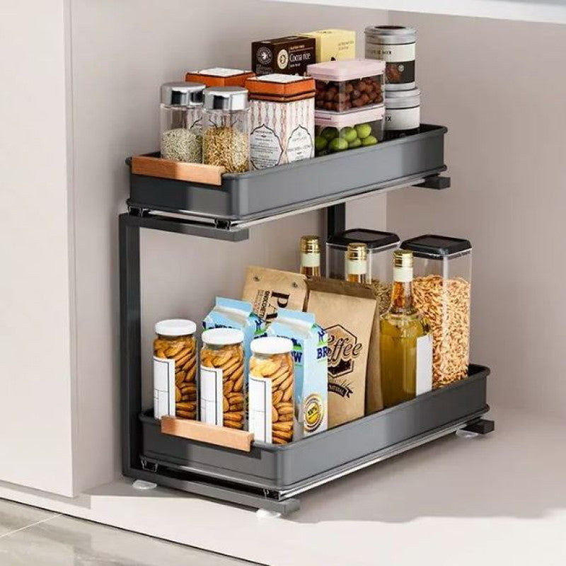 Multifunctional Metal Adjustable Kitchen Storage Rack