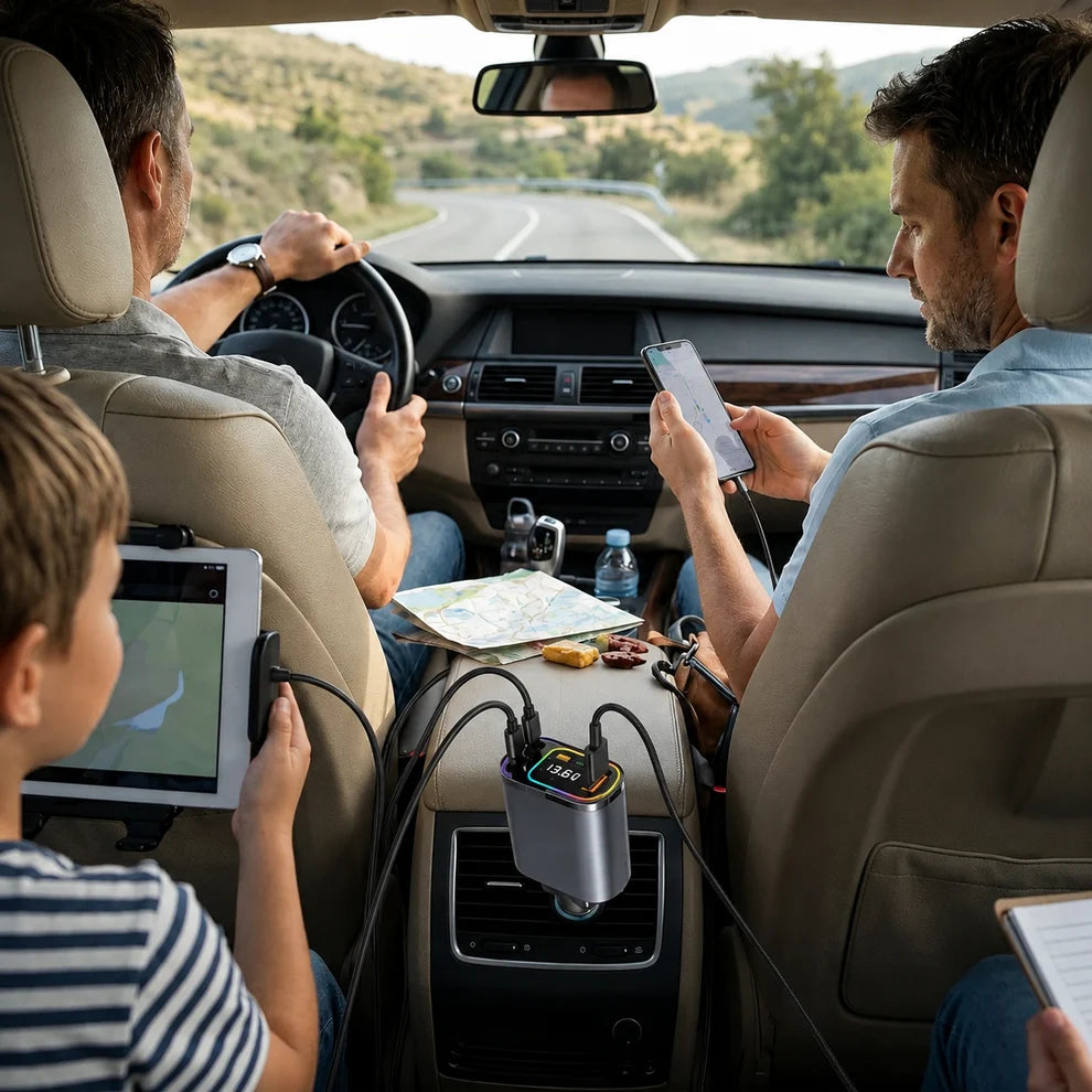 4 In 1 Retractable Car Charger