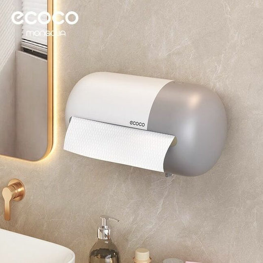 Ecoco Modern Capsule Wall-Mounted Tissue & Paper Towel Dispenser
