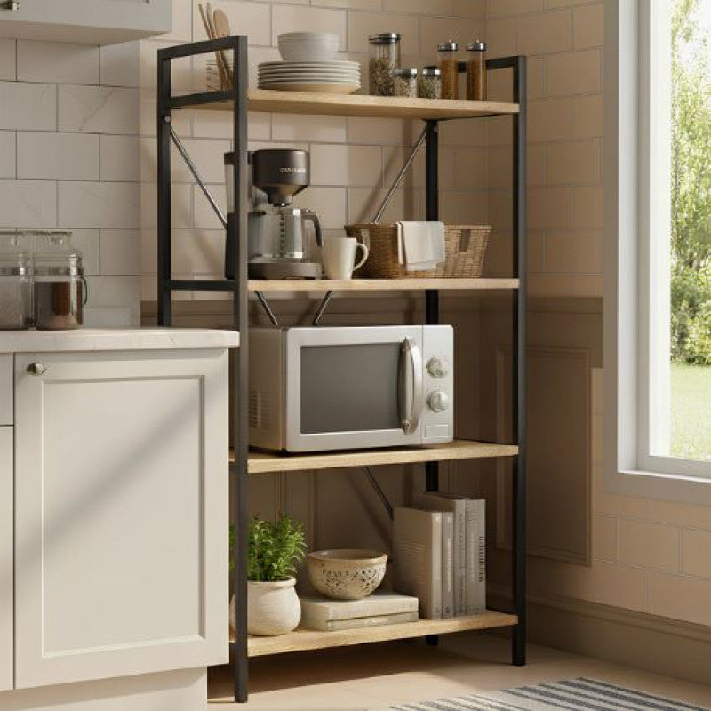 4 Tier Rolling Storage Rack With Lockable Wheels