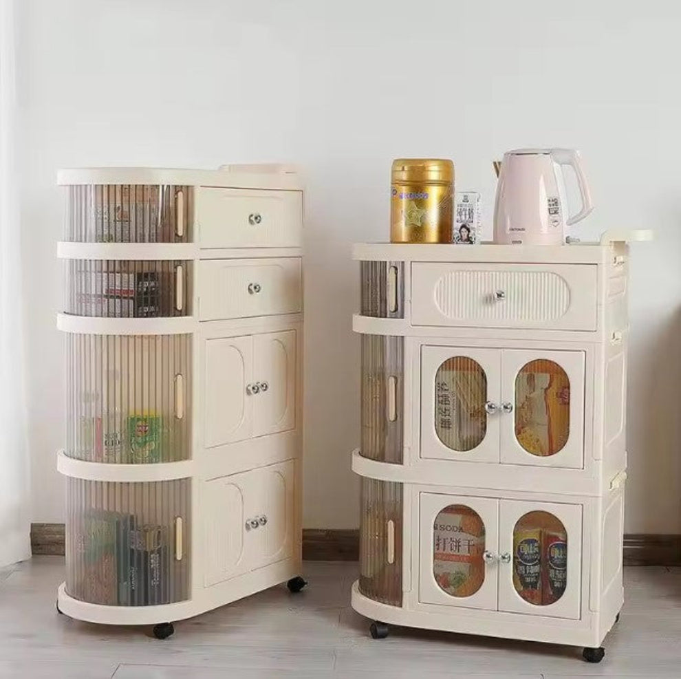 4 Tier Premium Quality Freestanding Storage Trolley Organizer With Wheels