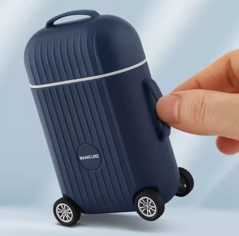 Suitcase Style Mini Travel Manicure Pedicure Kit