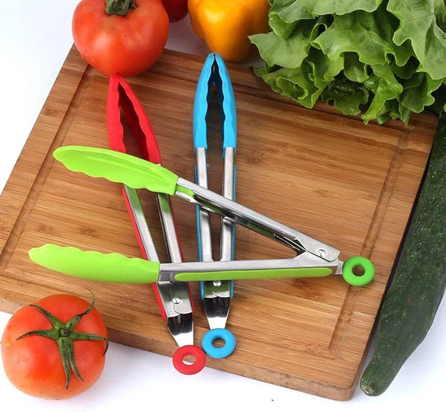 Multipurpose Silicone Grip Cooking Tongs