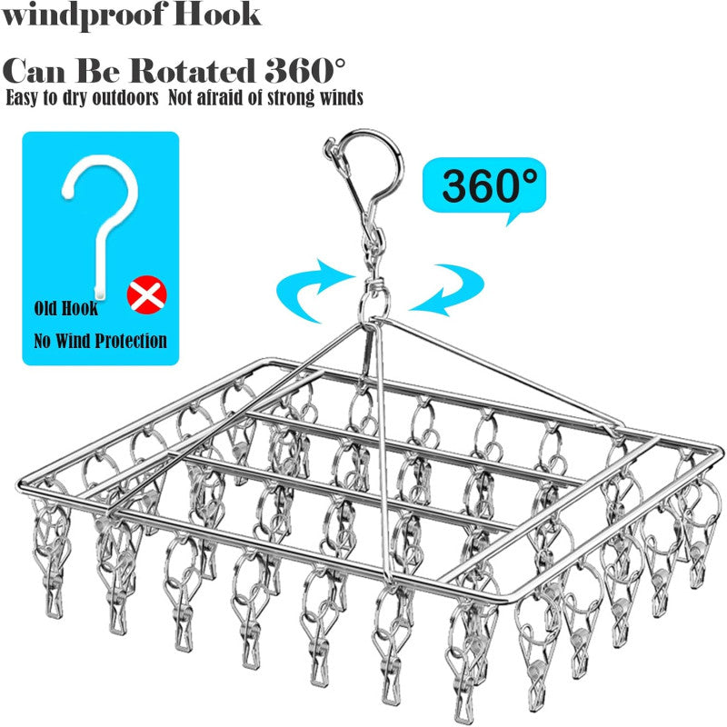 Metal Clothes Dryer With 40 Clips