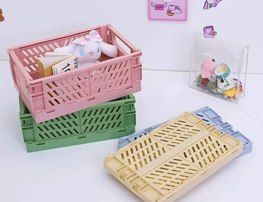 Mini Foldable Plastic Cosmetic Storage Box