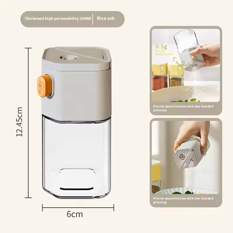 Dual Purpose Salt & Pepper Spice Bottle Glass Seasoning Jar