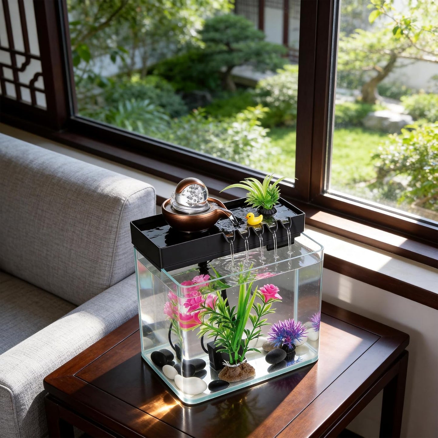 Eectric Tabletop Fish Aquarium Fountain