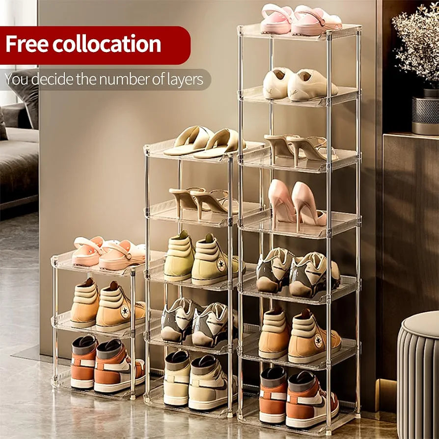 5-Tier Vertical Transparent Storage Rack Organizer