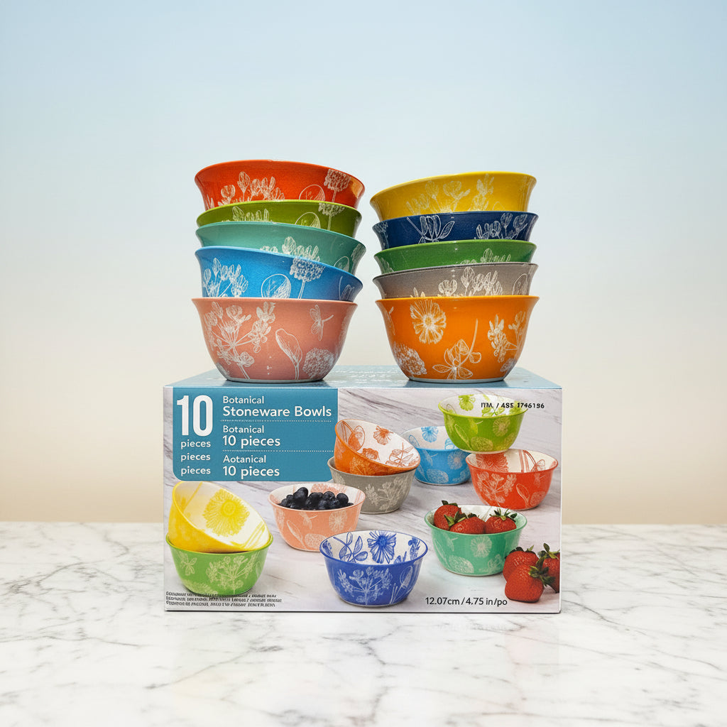 Danny Home 10-Pcs Japanese Style Bowl Set