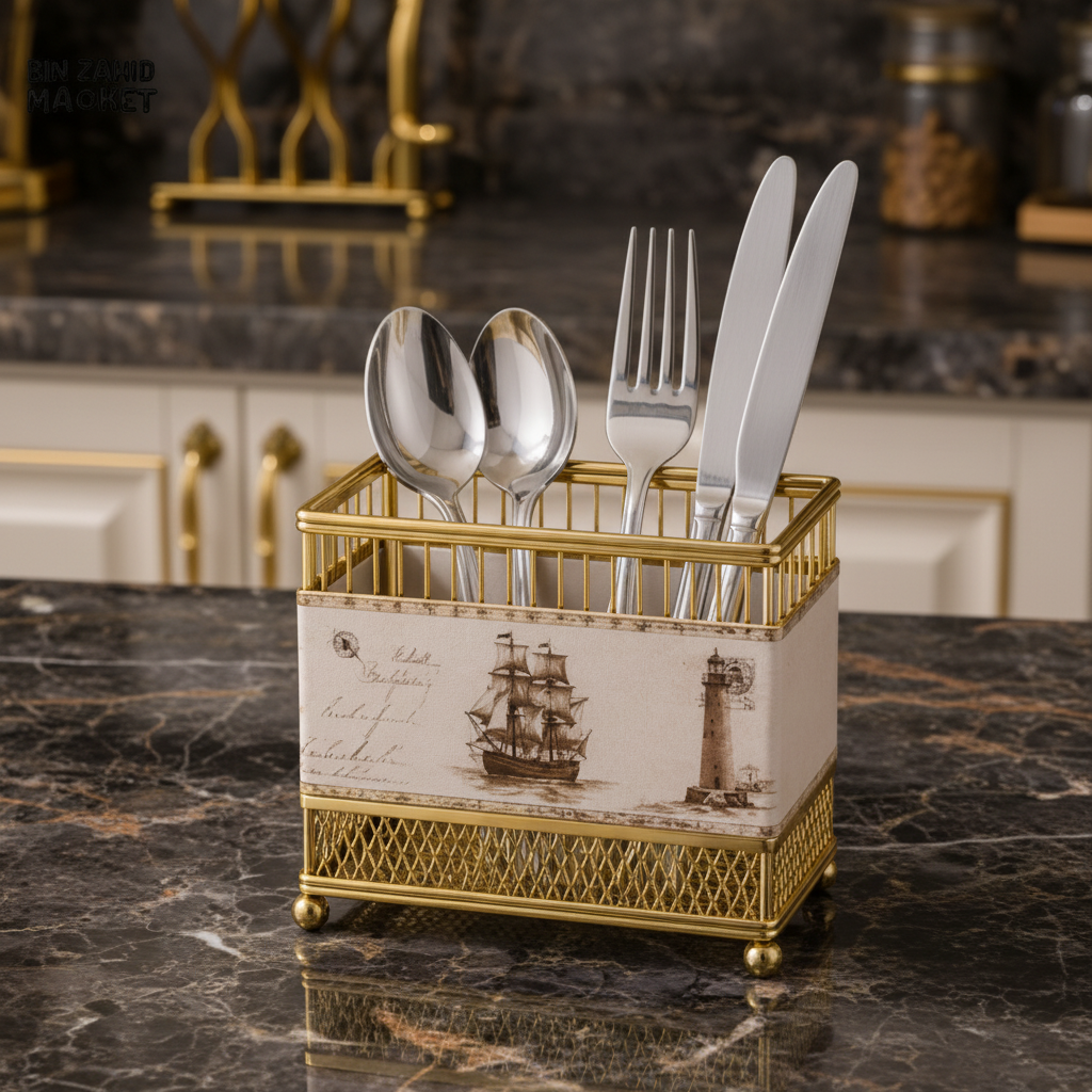 Rectangular Metal Spoon & Cutlery Holder