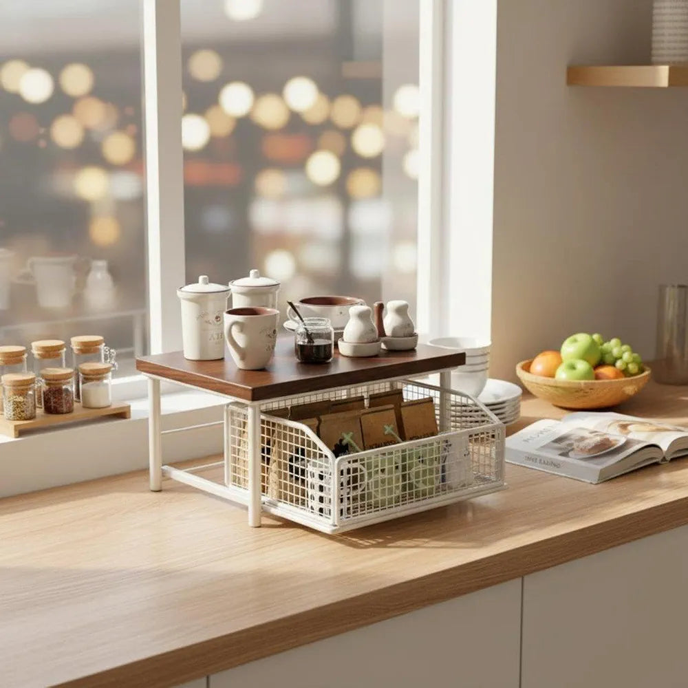 Sliding Countertop Kitchen Storage Organizer