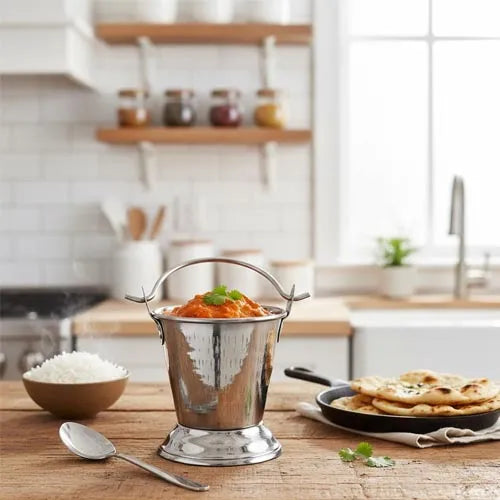 Desi Indian Style Classic Stainless Steel Serving Balti