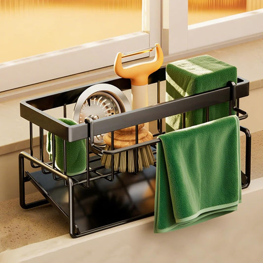 Multipurpose Kitchen Sink Iron Drainer Rack