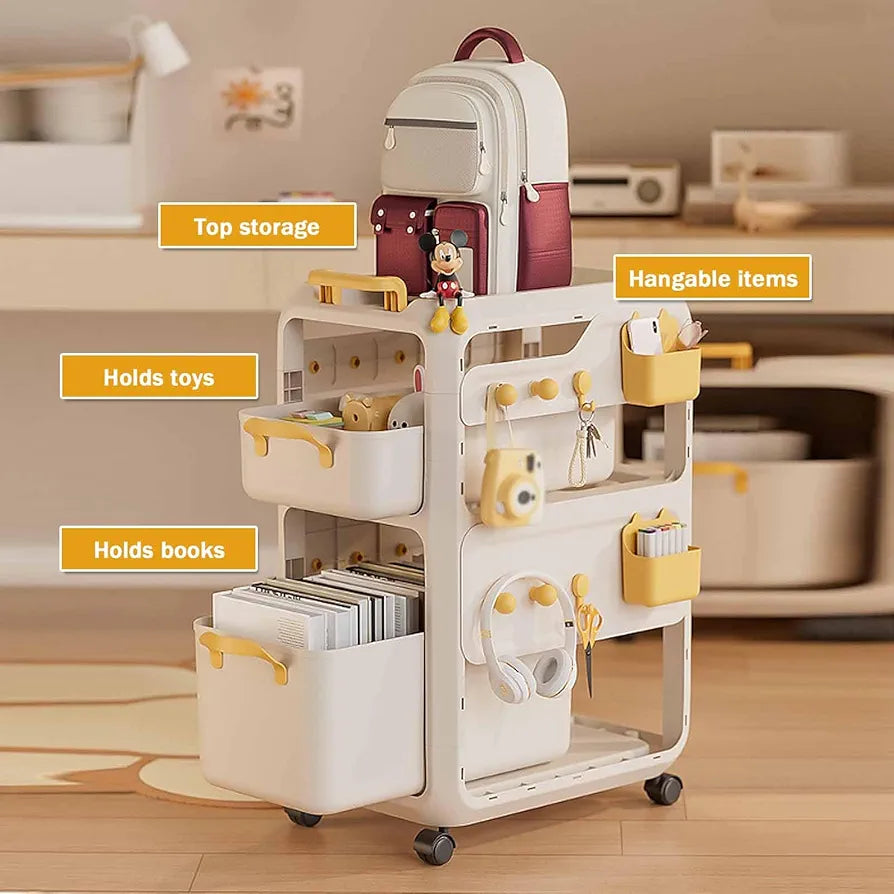 2 Layer Multipurpose Movable Storage Organizer Cart