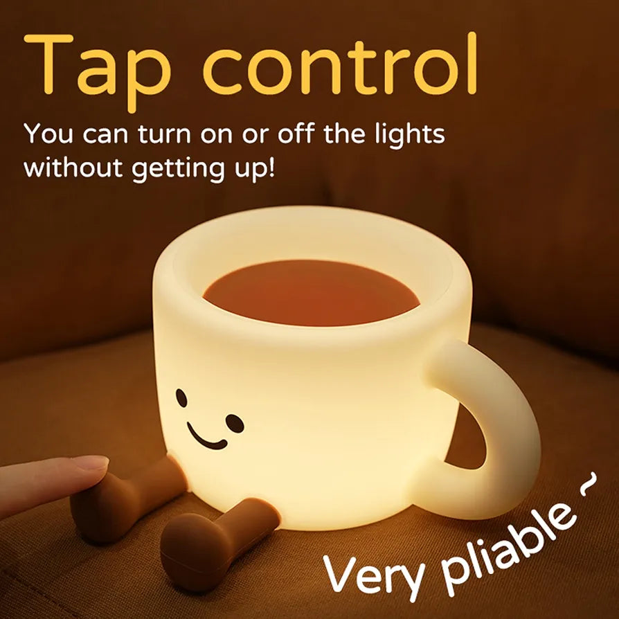 Adjustable Timer Cute Cup Night Lamp