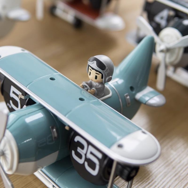 Creative Vintage Aircraft Flip Desk Clock For Office & Home